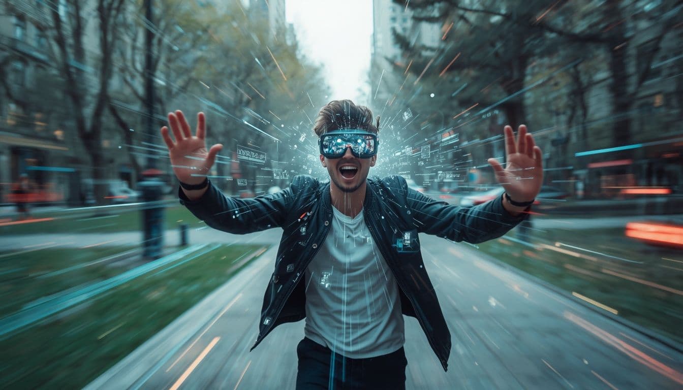 A futuristic representation of 5G connectivity linking smart devices and urban infrastructure